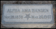 Familien Hansens gravsted på Pleasant View Cemetery i Logan, Kansas

